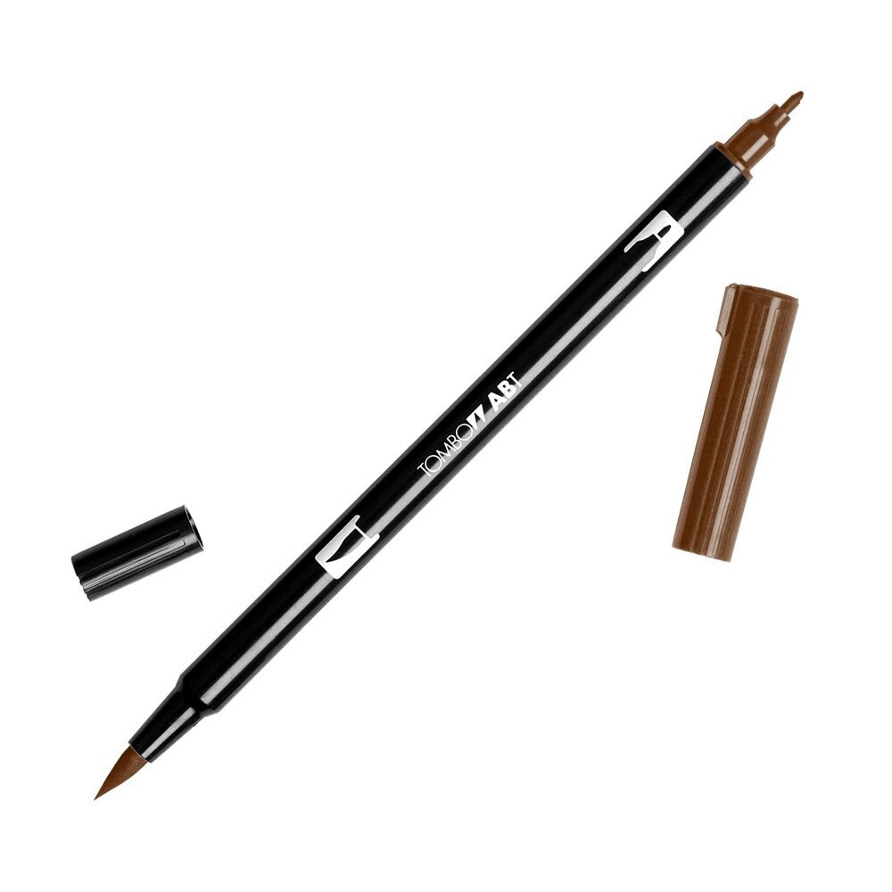 Tombow Dual-Tip Brush Marker Pen – Chocolate