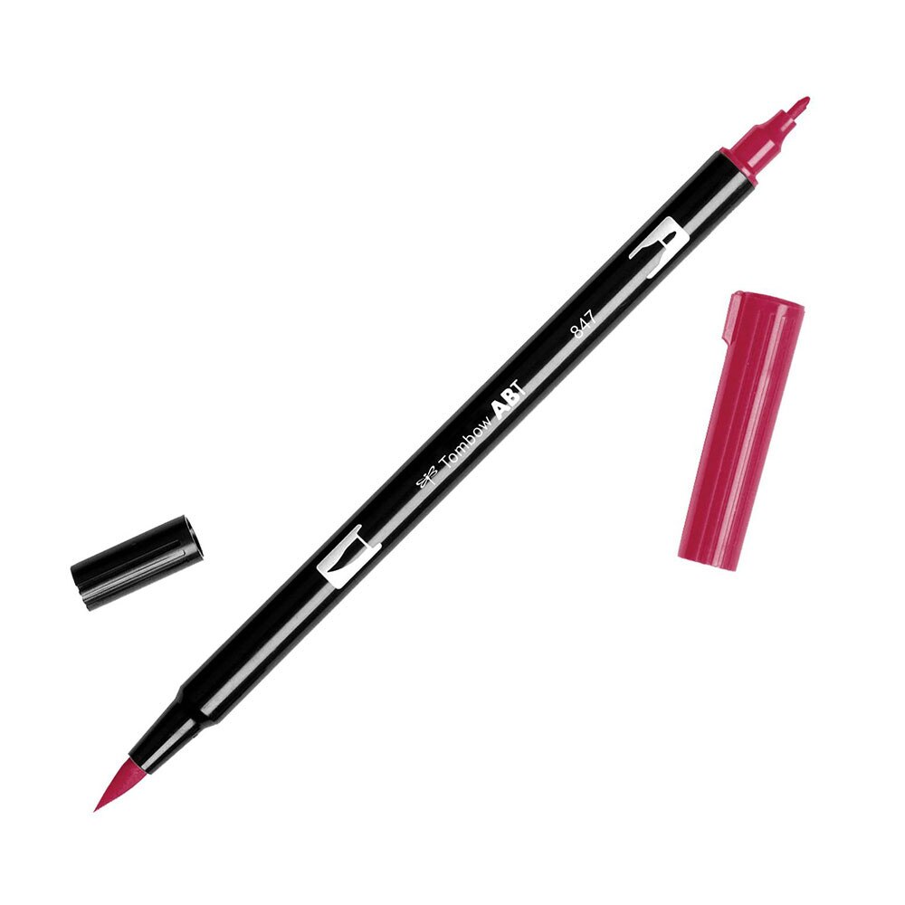 Tombow Dual-Tip Brush Marker Pen – Crimson