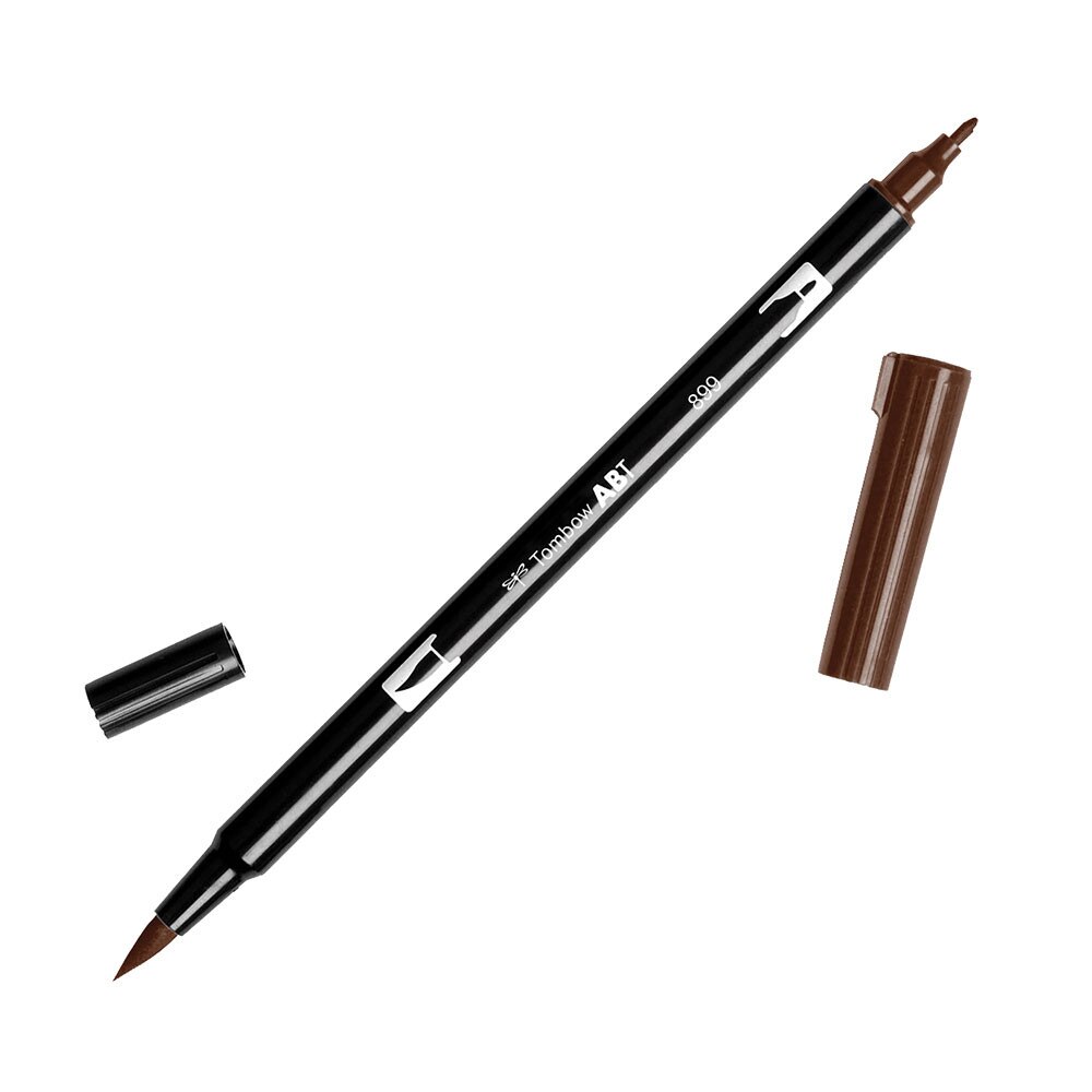 Tombow Dual-Tip Brush Marker Pen – Redwood