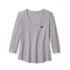 Tommy Bahama Women's Washington Huskies Ashby Isles 3/4 Long Sleeve Tee