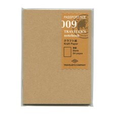 Traveler's Passport Kraft Paper Blank Notebook Refill 009
