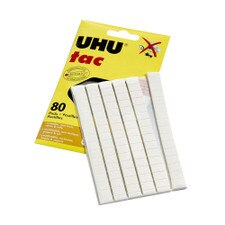 UHU Tac Adhesive Putty, Removable and Reusable, 2.1 oz, 80/Pack