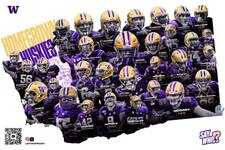 UW ICA Say Who Homegrown Washington Huskies Football Poster 19.5" x 27"
