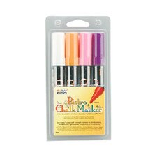 Uchida 480-4B Fluorescent Bistro Chalk Marker Set 4 piece