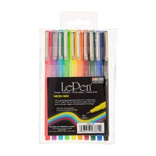 Uchida Marvy LePen Neon Mix .3mm Pen 10 Pack