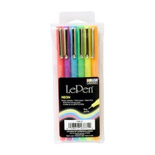 Uchida Marvy LePen Neon Mix .3mm Pen 6 Pack