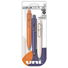Uni-Ball One P Retractable Extra Fine Gel Pens 3pk