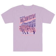 Uscape Unisex University of Washington Cherry Blossom Quad Midweight Tee