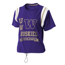 WEAR by Erin Andrews Women's Washington Huskies Cinched Colorblock Top