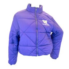 WEAR by Erin Andrews Women's Washington Huskies Cropped Puffer Jacket