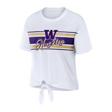 WEAR by Erin Andrews Women's Washington Huskies Tie Front Tee