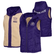 WEAR by Erin Andrews Women's Washington Huskies Reversible Nylon Sherpa Vest