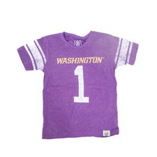 Wes and Willy Toddler Purple Washington Number 1 Football Jersey Tee
