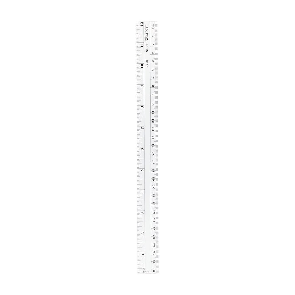 Westcott 12" 30cm Inch Metric Plastic Flexible Ruler