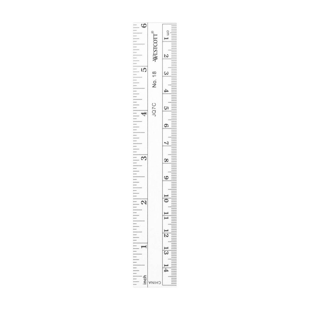 Westcott 6" 15cm Inch/Metric Flexible Plastic Ruler