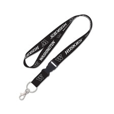Wincraft Blackout Washington Huskies Buckle Lanyard 1"