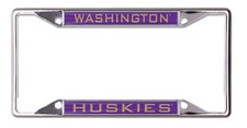 Wincraft Chrome Purple Acrylic Washington Huskies Printed License Plate Frame