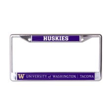 Wincraft Huskies U of W Tacoma Purple Acrylic Insert Metal License Plate Frame