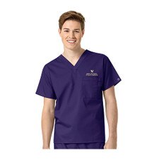 WonderWink Purple UW School of Nursing Unisex V-Neck Scrub Top