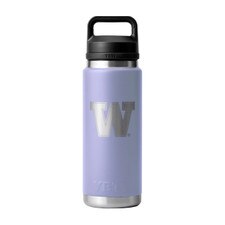 YETI Lilac W Washington Huskies Rambler Water Bottle w/ Chug Cap 26oz