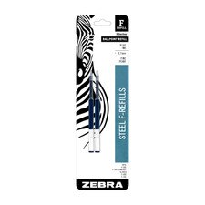 Zebra F-Series Blue 0.7mm Refill 2 Pack