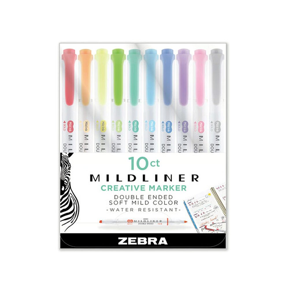 Zebra Mildliner Assorted Highlighter Set 10 pc.