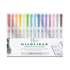 Zebra Mildliner Highlighter Set 15 pc.