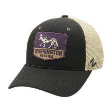 Zephyr Purple Husky Washington Patch Menagerie Canvas Soft Mesh Snapback Hat