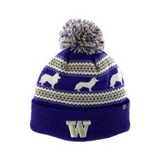 Zephyr Purple Washington Huskies UW Husky Carousel Pom Beanie