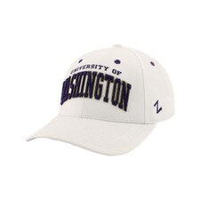 Zephyr White University of Washington Huskies Staple Snapback Hat