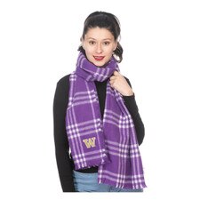 Zoozatz Purple Plaid Blanket Scarf