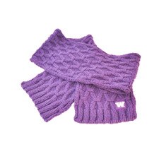 Zoozatz Purple W Chunky Knit Scarf