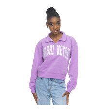 Zoozatz Women's Washington Applique Cropped Quarter-zip
