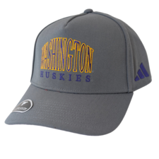 adidas Gray Washington Huskies SS25 A Frame Adjustable Hat