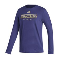 adidas Men's Huskies Football 2023 Fresh Long Sleeved Tee