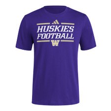 adidas Men's Huskies Football 2024 Short Sleeve Fresh Tee