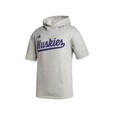 Adidas Men's Huskies Icon Short Sleeve Hoodie Front