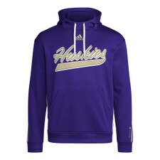 adidas Men's Script Huskies 2024 Sideline Pullover Hoodie