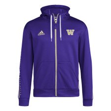 adidas Men's W Huskies 2024 Sideline Full Zip Hoodie
