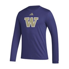adidas Men's W Logo Pregame Long Sleeved Tee