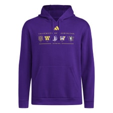 adidas Men'sWashington Huskies UW Vault Logos Timeline Fleece Hoodie