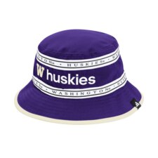 adidas Purple Washington Huskies SS25 Striped Bucket Hat