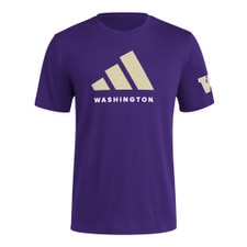 adidas Unisex Washington Huskies 3 Bar Logo Fresh Tee