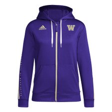 adidas Women's W Huskies 2024 Sideline Full Zip Hoodie