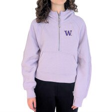 lululemon Women's Washington Huskies Lilac Ether Scuba Oversized Half Zip Hoodie